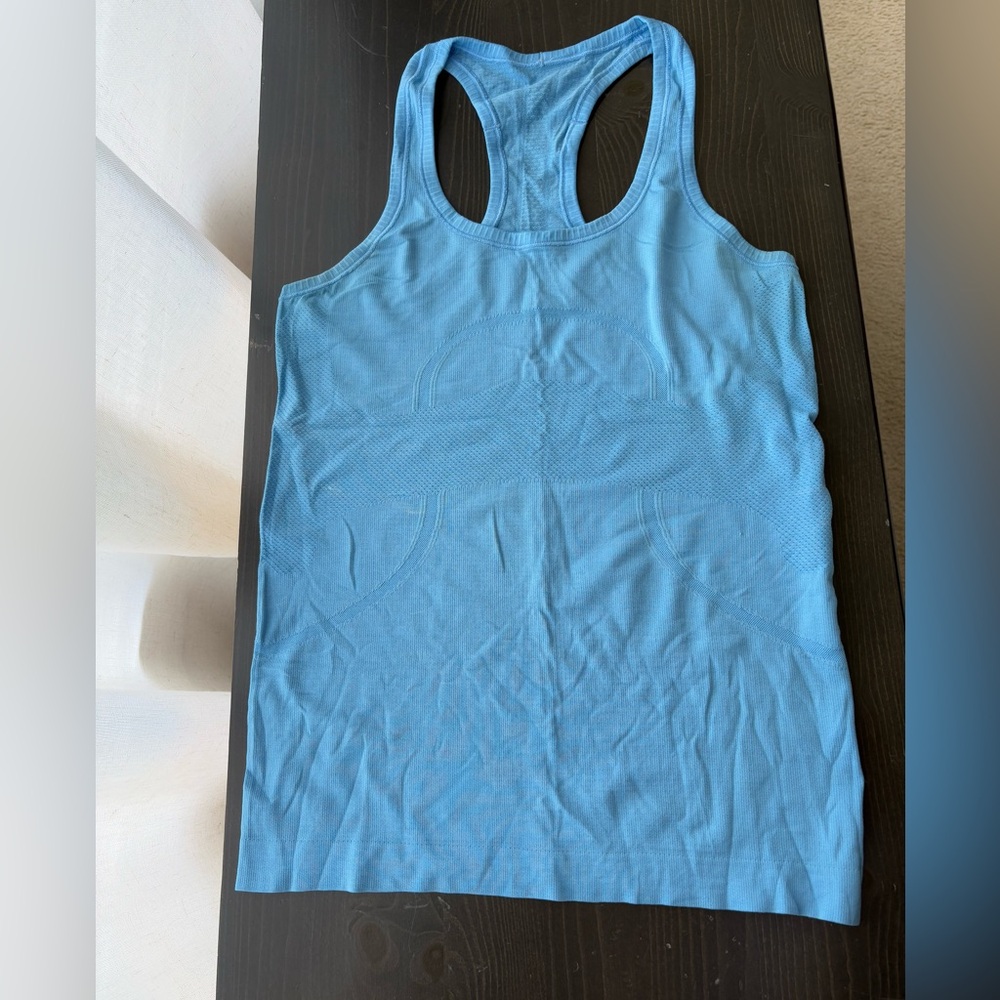 Lululemon Athletica Blue Fitted Sleeveless Tank Top